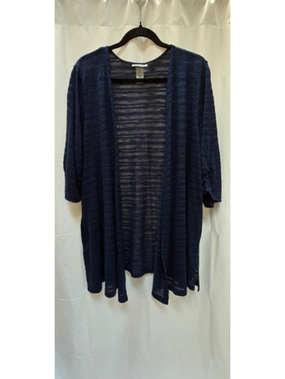 Catherines Navy Open Front Cardigan Plus Size 2X 22/24W